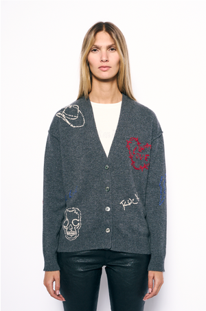 ZADIG ET VOLTAIRE - MIRKAZ WS WEST GRAPH ANTHRACITE