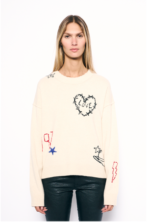 ZADIG ET VOLTAIRE - MARKUZ WS WEST GRAPH ECRU