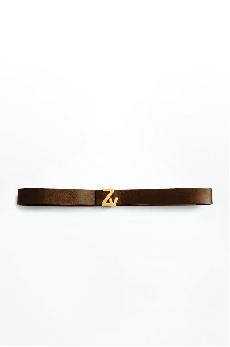 ZADIG ET VOLTAIRE - ZV INITIALE BELT SUEDE WOOD