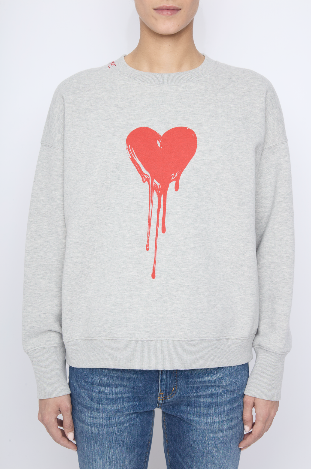 ZADIG ET VOLTAIRE - OSCAR FLOWING HEART GRIS CHINE