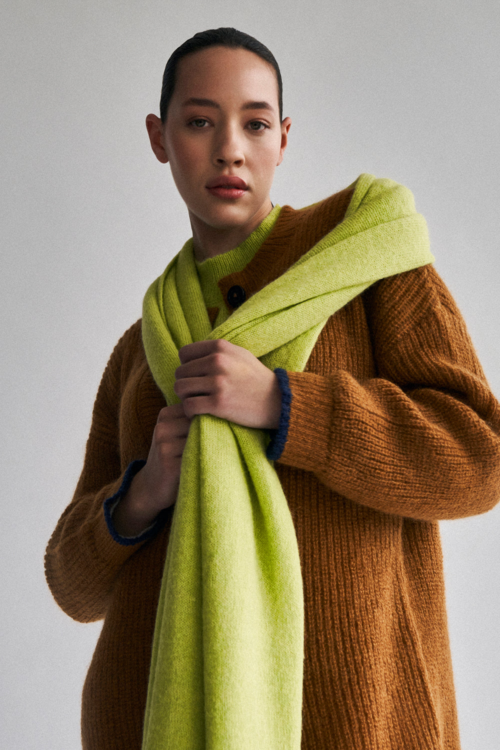 NEW LANDS - WRAP SCARF LIME WAS $375