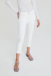 ADRIANO GOLDSCHMIED EX BOYFRIEND SLIM 1 YEAR TONAL WHITE skinny jeans