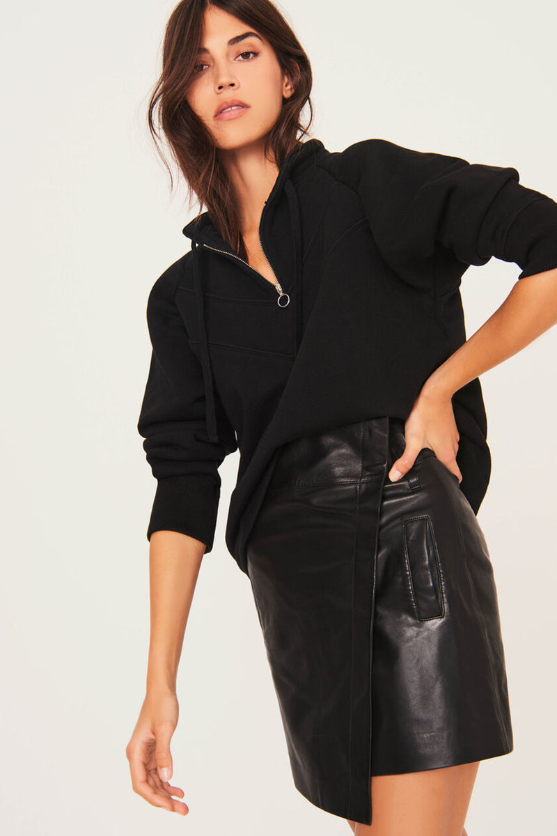 Bash paris phanie leather skirt black