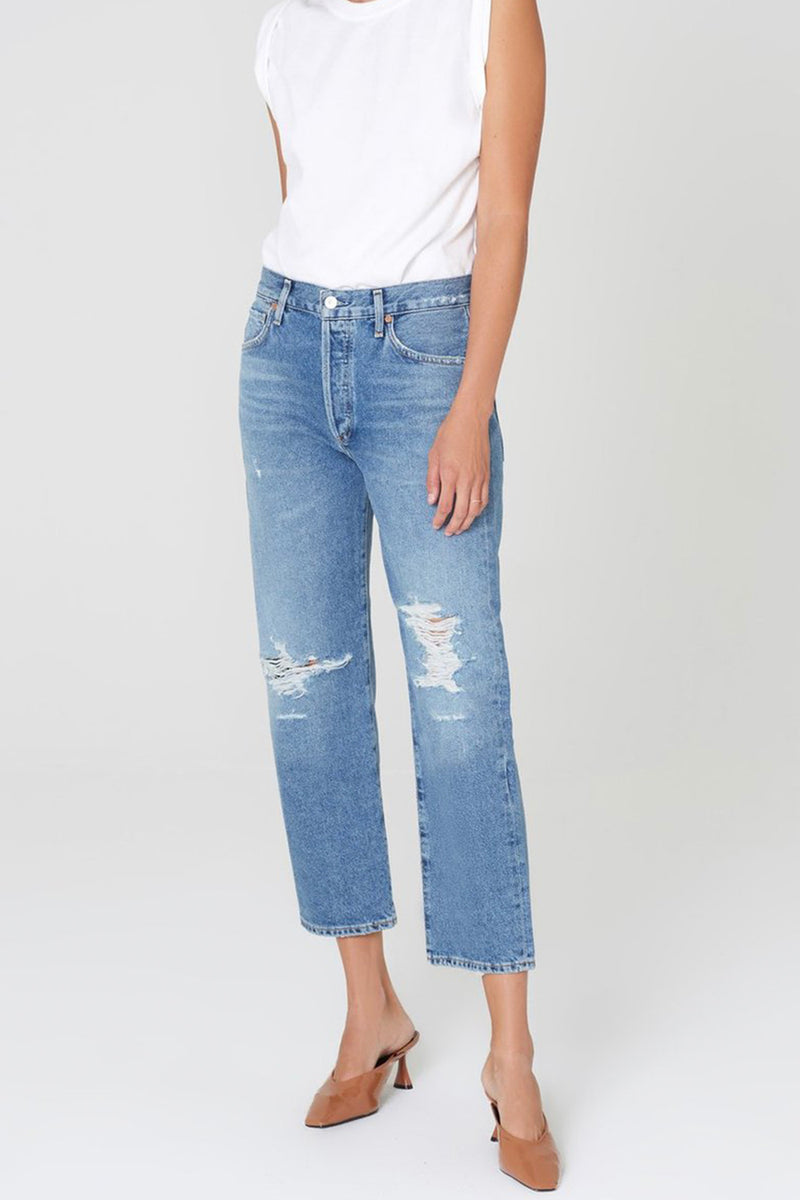 CITIZENS OF HUMANITY EMERY CROP IN WISTFUL denim jeans