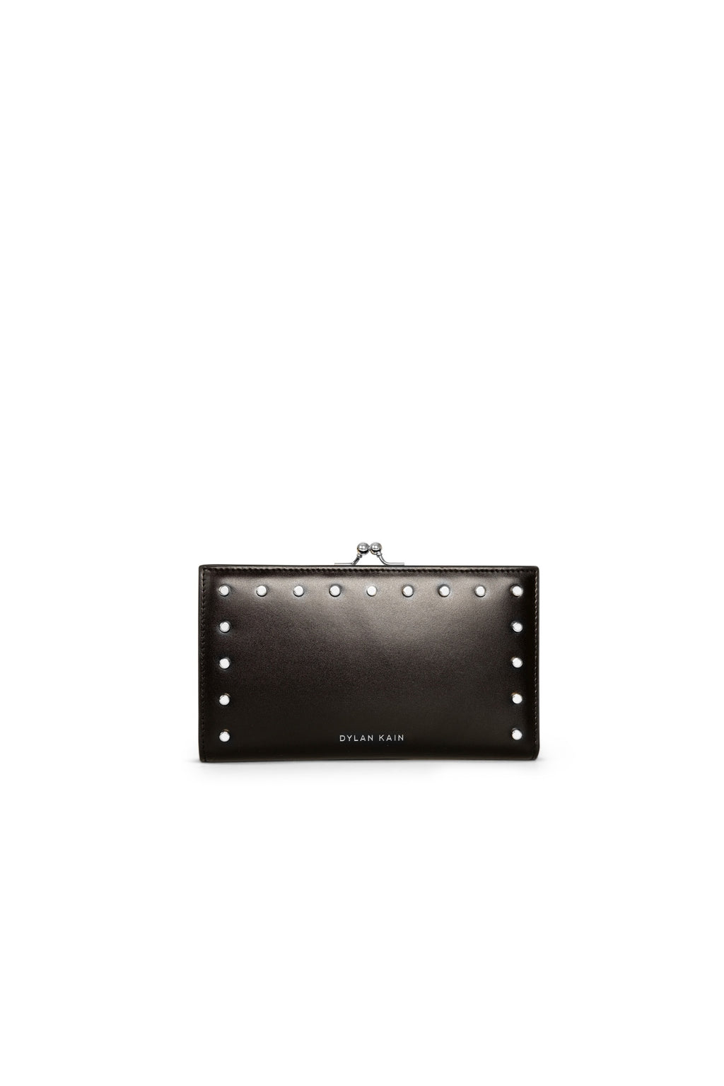 DYLAIN KAIN - THE LARGE FOREVER LOVE STUDDED WALLET SILVER