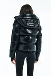 sam new york jordy jet black shiny puffer jacket