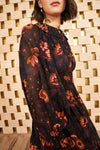ulla johnson adara dress valerian floral print silk multi long sleeves v neck