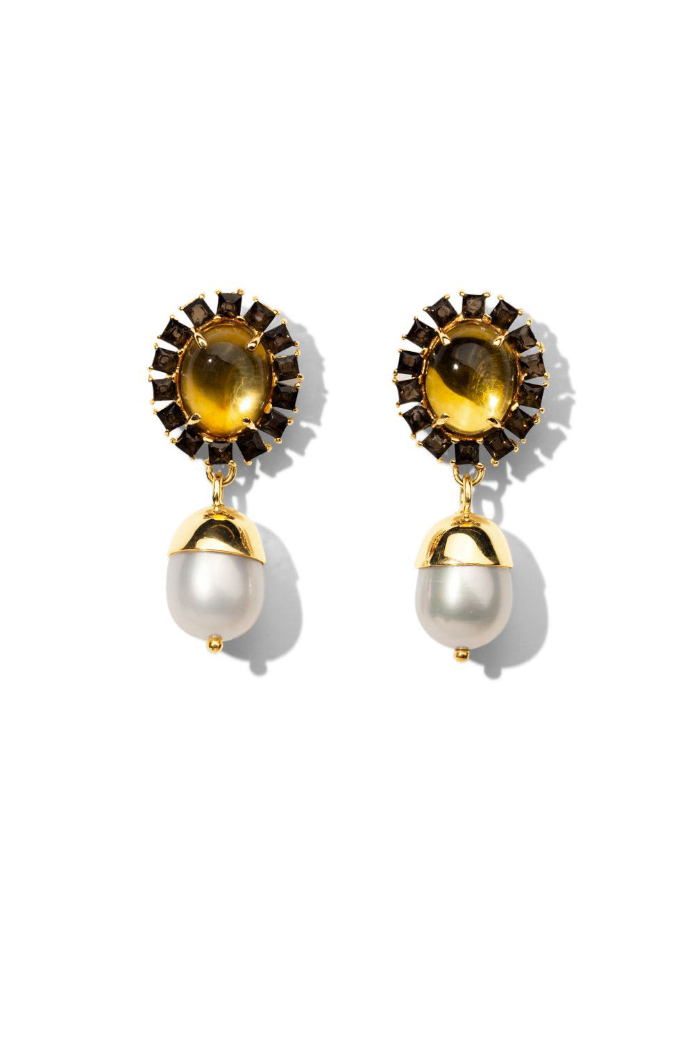 jasmin sparrow flora gold umber earrings jewellery